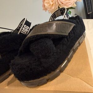 UGG Black FUZZITA CLEAR